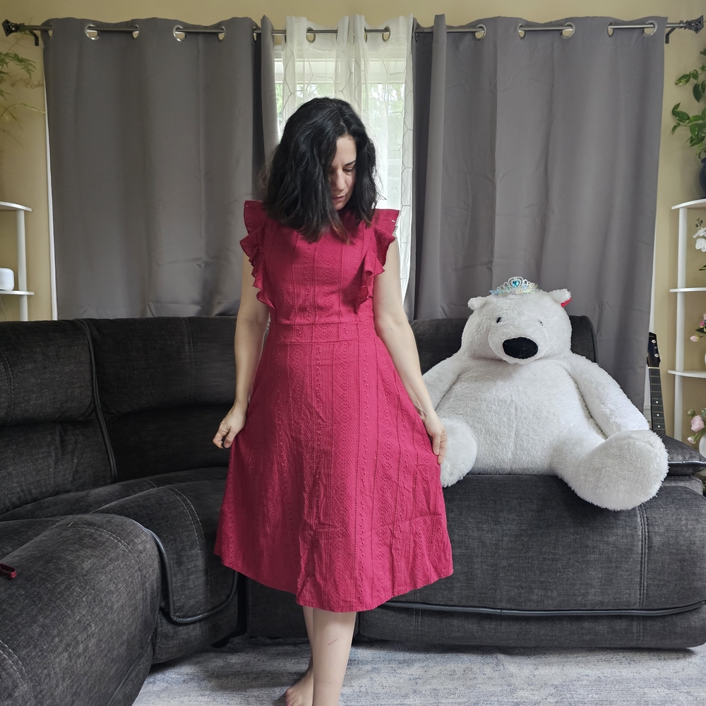Elegant Pink Ruffle Dress